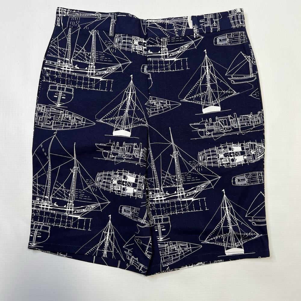 GITMAN BROS Shorts Sail Boat Print Chinos 100% Cotton Made in USA Size 30